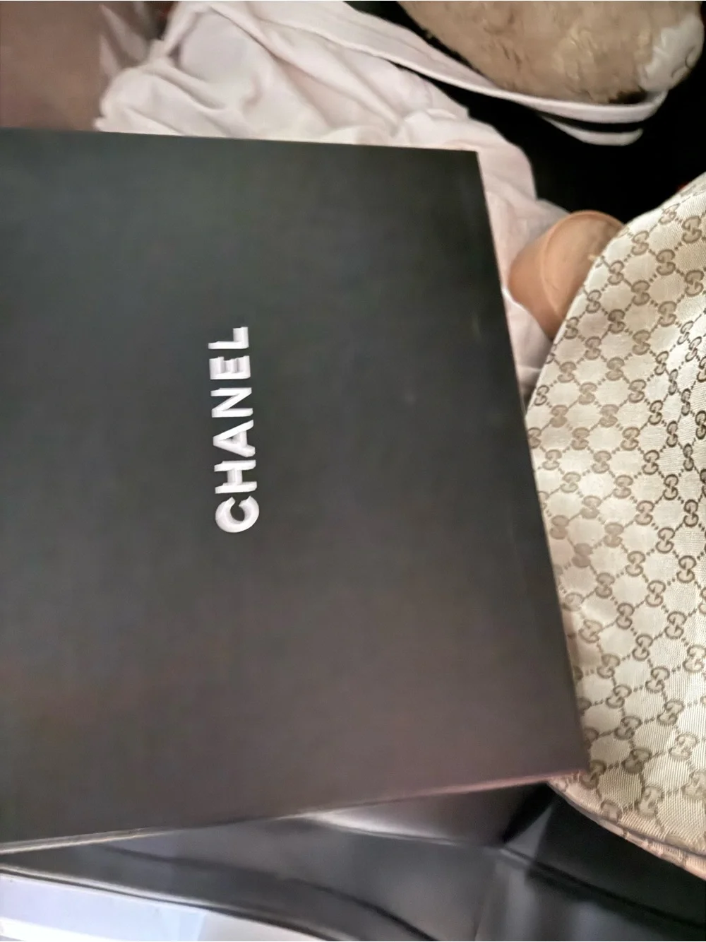 Designer Quilted Ankle Boots in Beige with Black Cap Toe Chanel Boots
